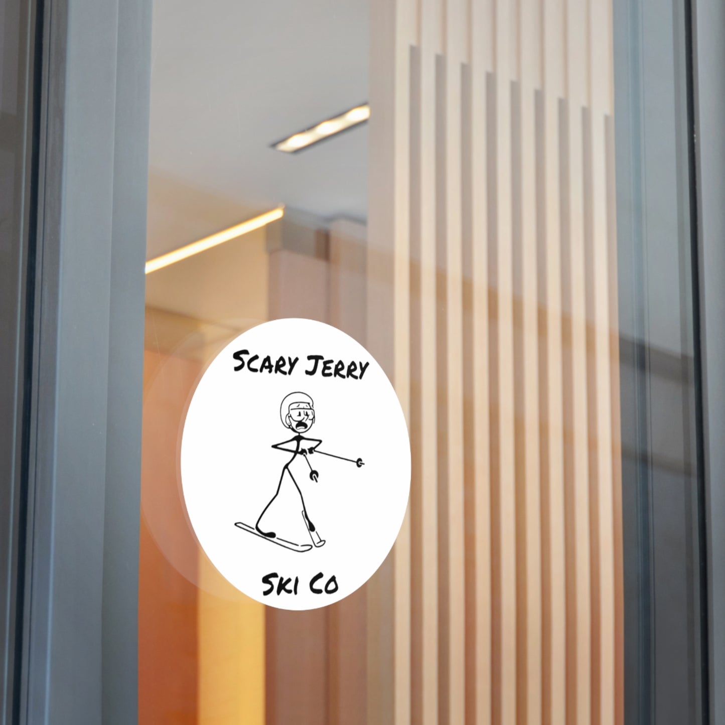 Scary Jerry Ski Co Round Vinyl Stickers
