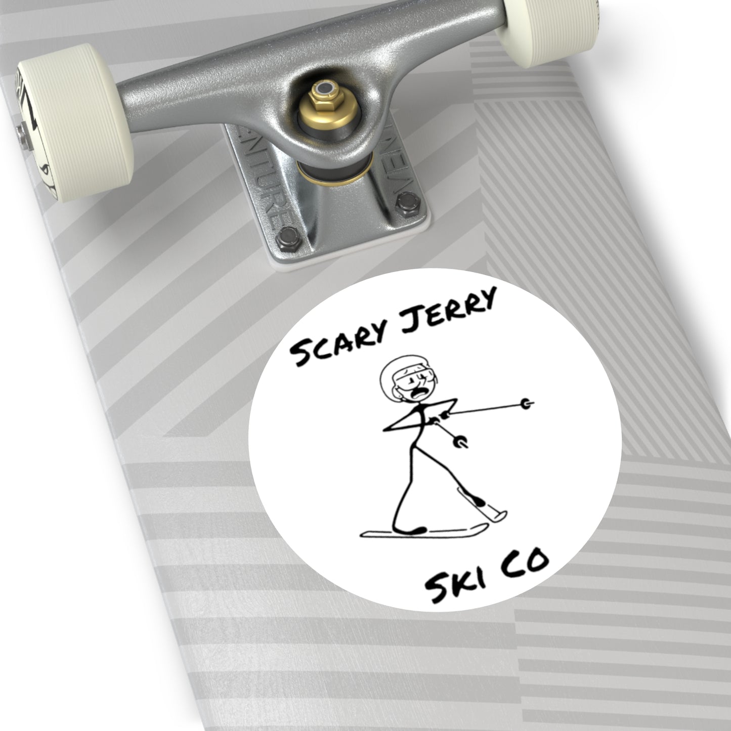 Scary Jerry Ski Co Round Vinyl Stickers