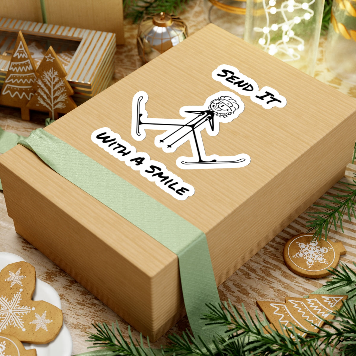 Send It With A Smile Kiss-Cut Stickers