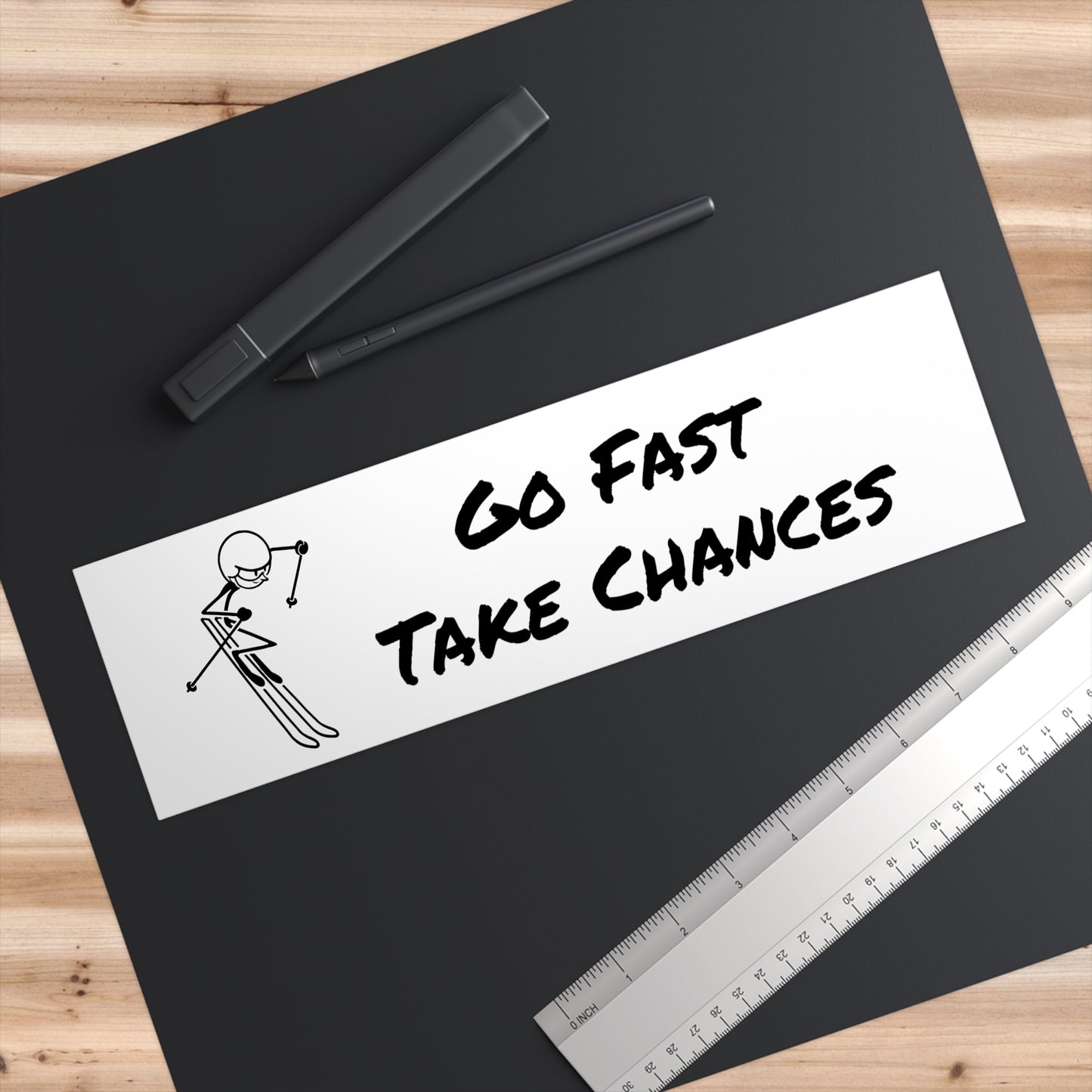 Go Fast Take Chances Bumper Sticker