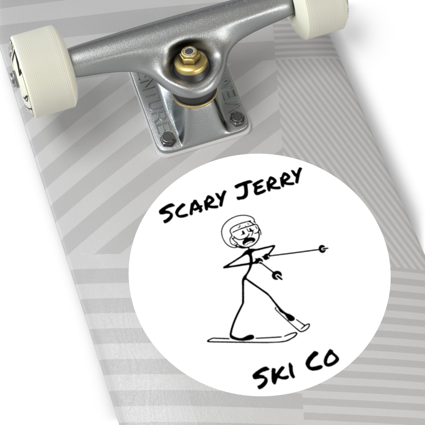 Scary Jerry Ski Co Round Vinyl Stickers