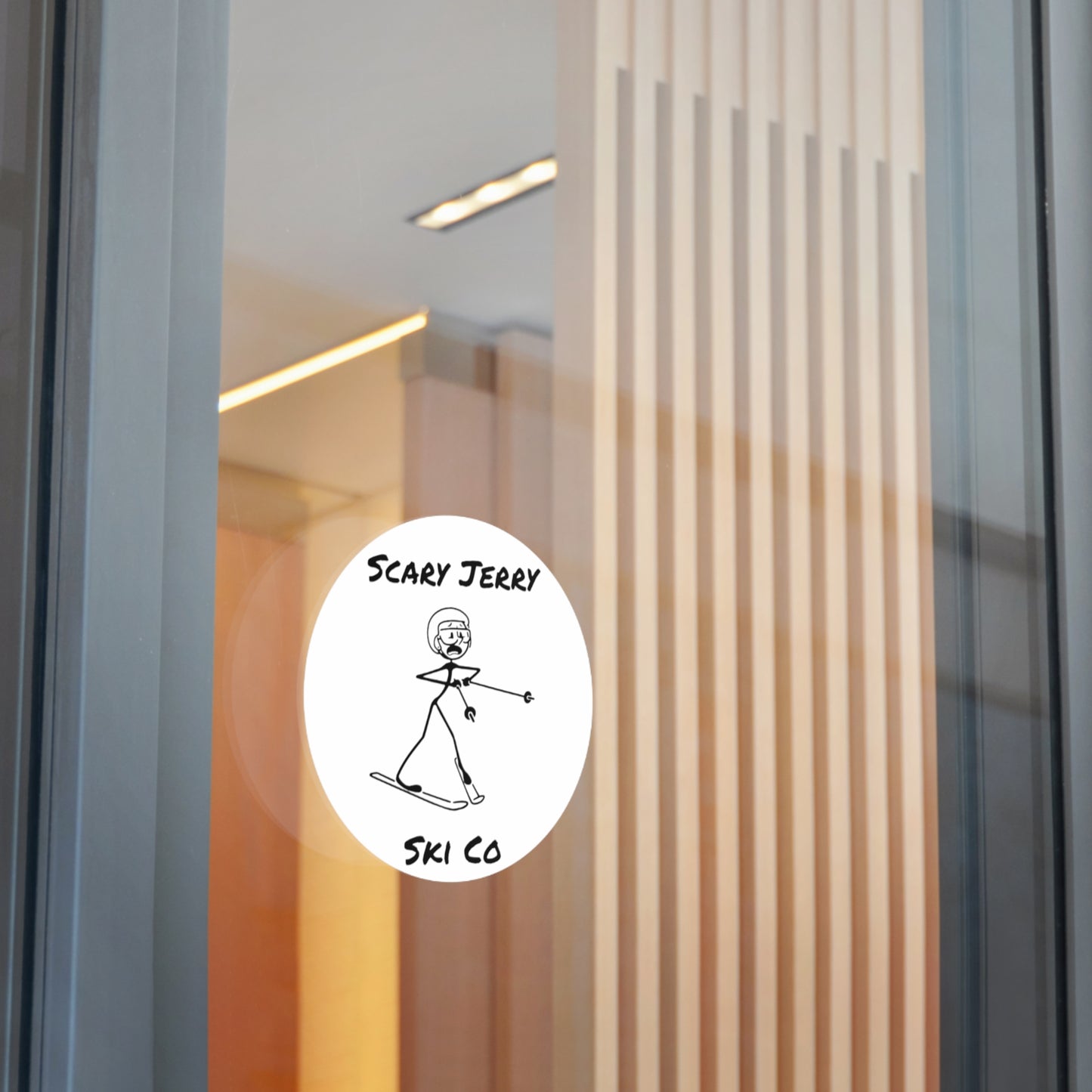 Scary Jerry Ski Co Round Vinyl Stickers