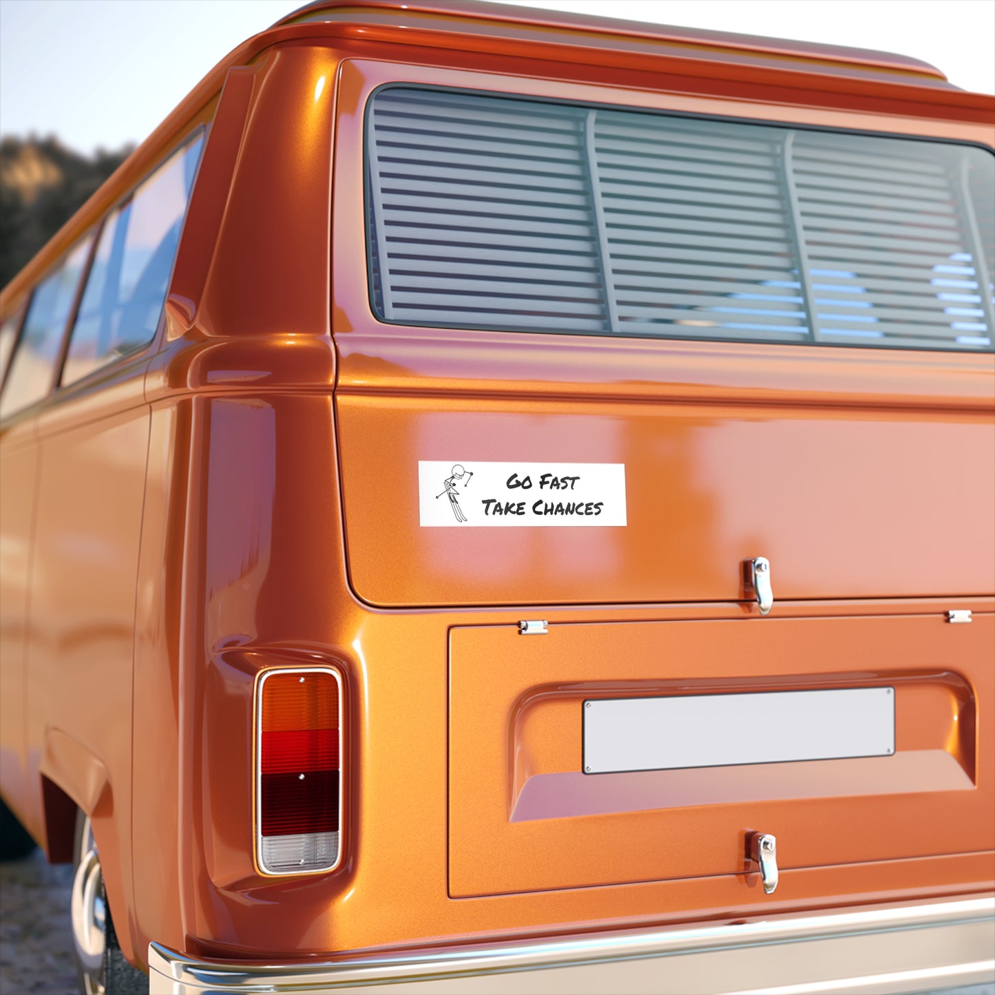 Go Fast Take Chances Bumper Sticker