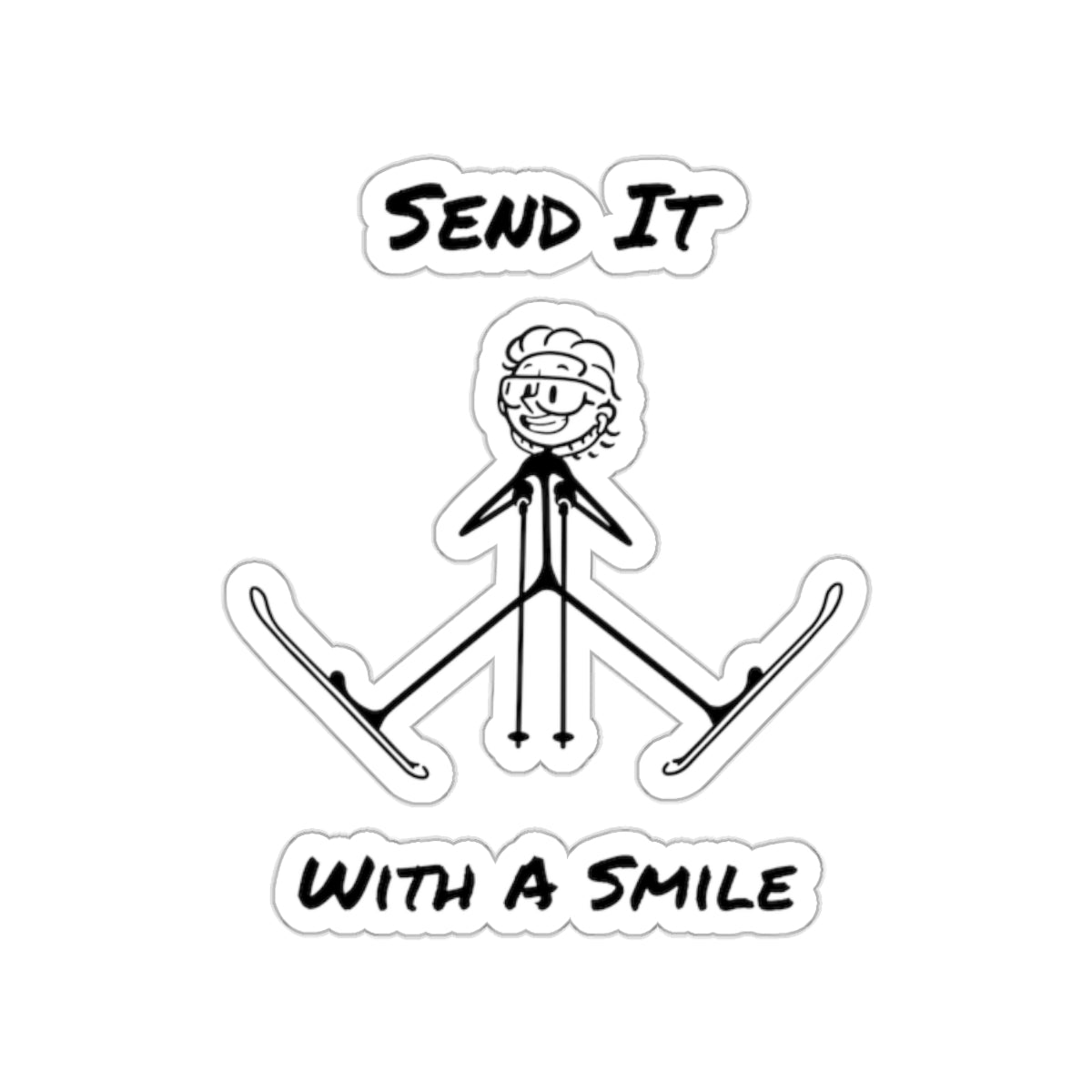 Send It With A Smile Kiss-Cut Stickers