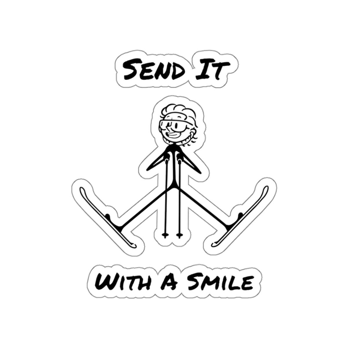 Send It With A Smile Kiss-Cut Stickers