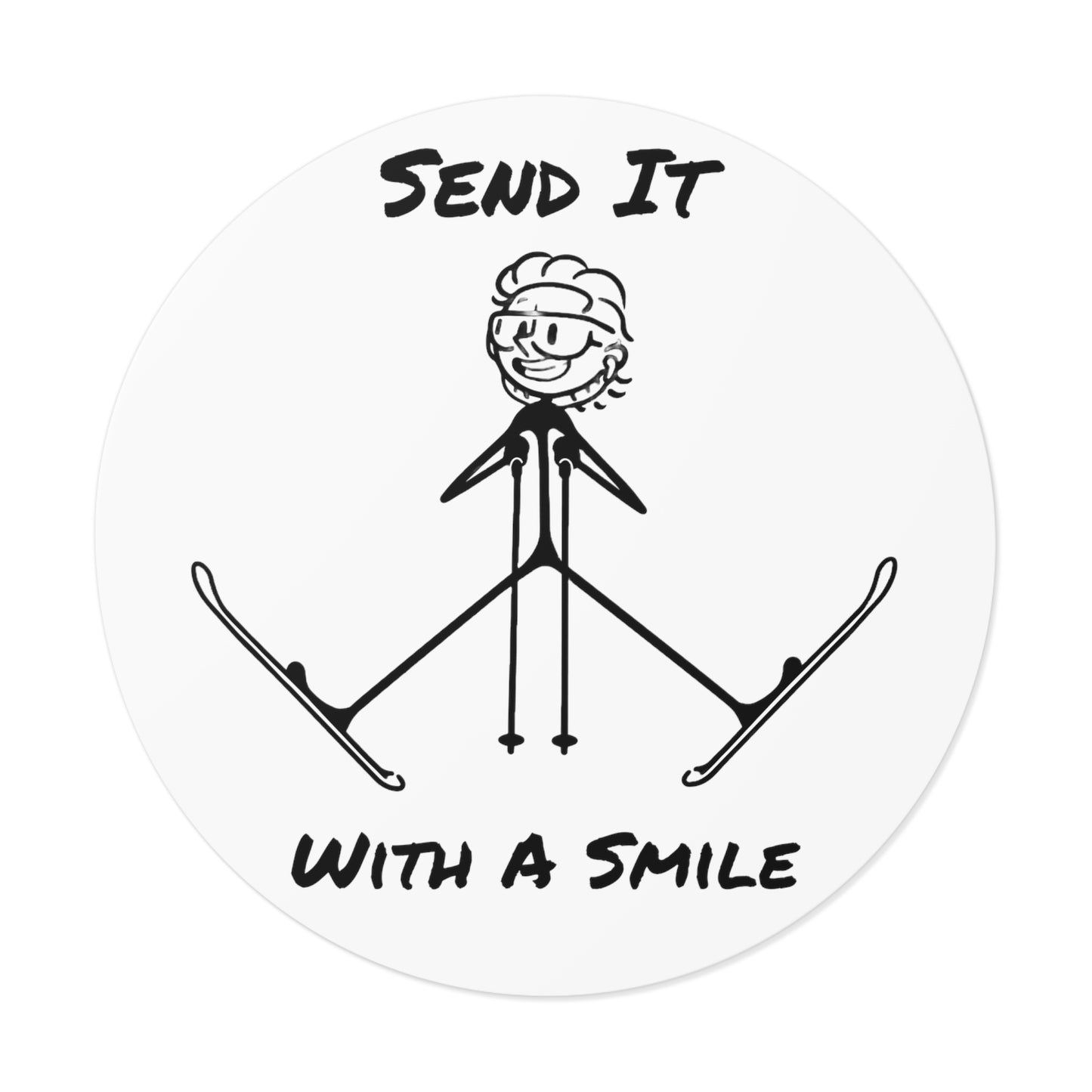 Send It With A Smile Sticker