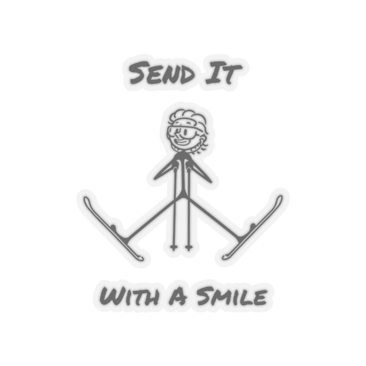 Send It With A Smile Kiss-Cut Stickers