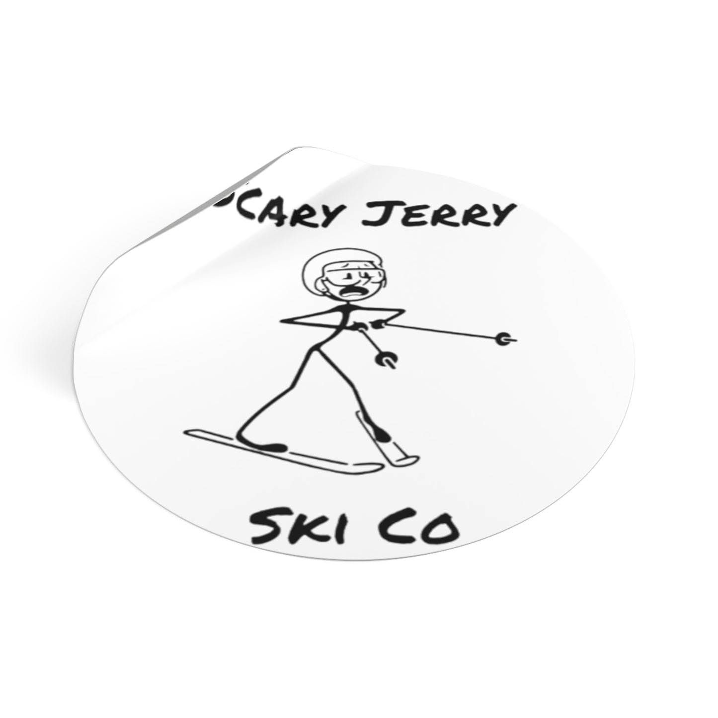 Scary Jerry Ski Co Round Vinyl Stickers