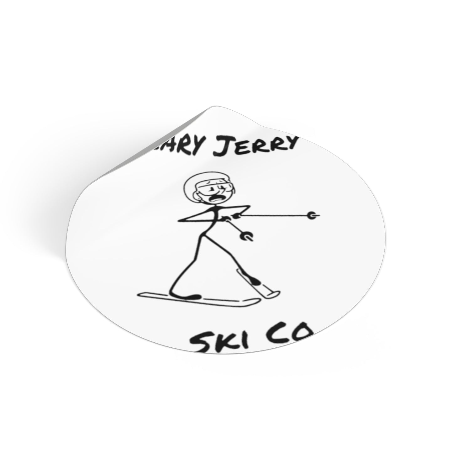 Scary Jerry Ski Co Round Vinyl Stickers