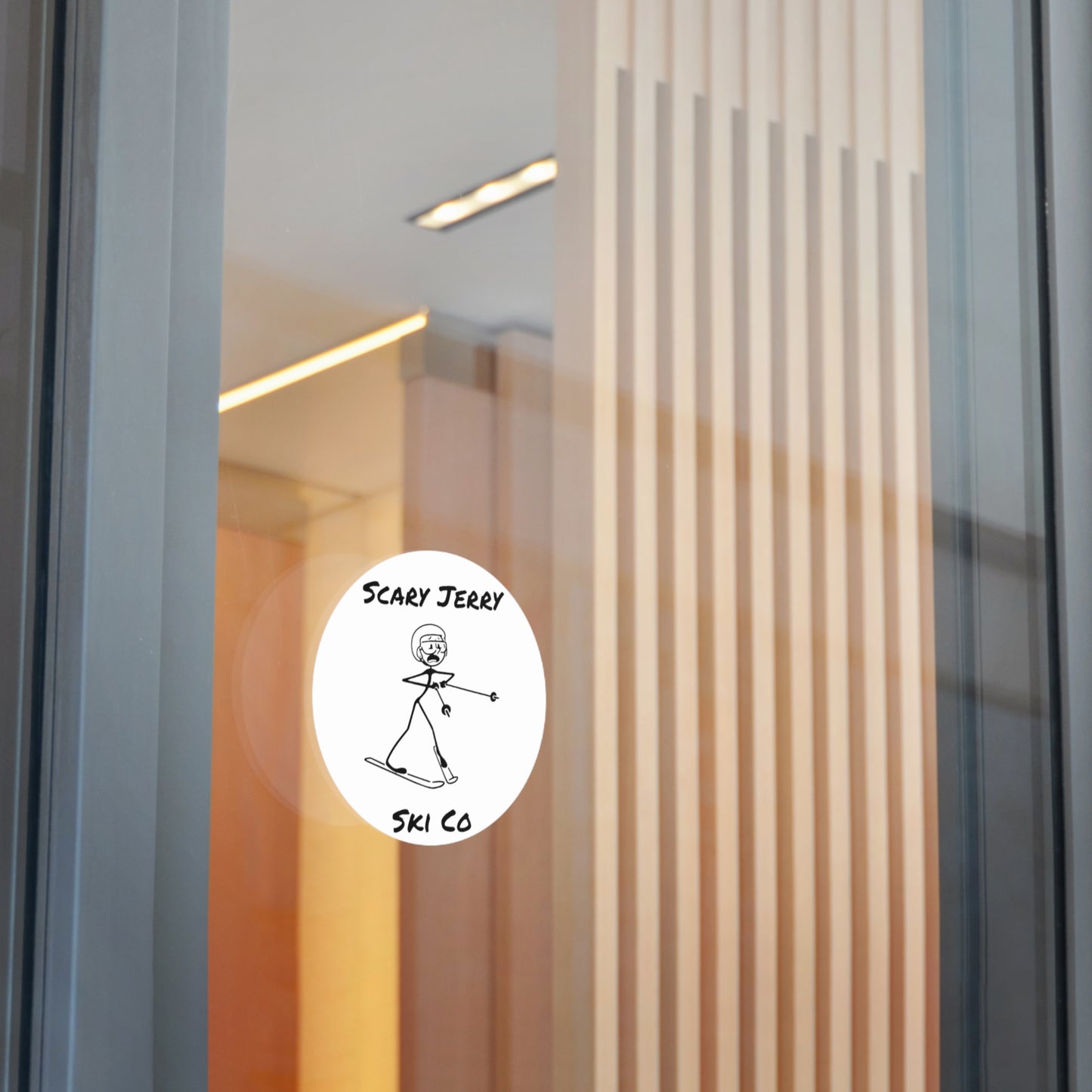 Scary Jerry Ski Co Round Vinyl Stickers